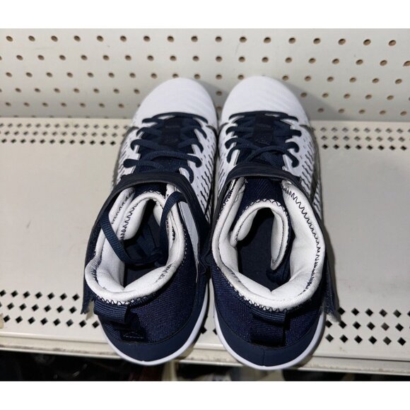 Nike Alpha Menace Pro 2 Mid Mens Football Cleats Size 13 Navy Blue White - Picture 2 of 8